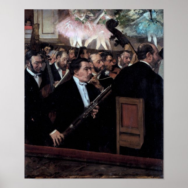 Póster La orquesta de la ópera, Edgar Degas (Frente)