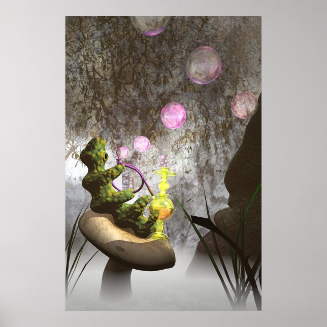 Póster La oruga y el poster Hookah (Frente)