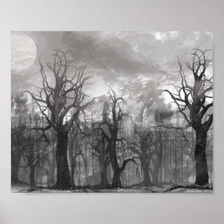 PÓSTER LA OSCURIDAD DEL POSTER FORESTAL