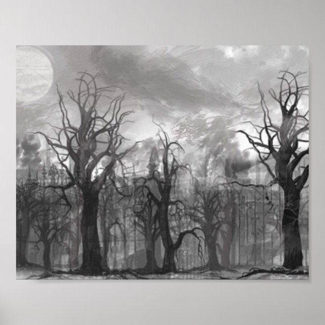 PÓSTER LA OSCURIDAD DEL POSTER FORESTAL (Frente)