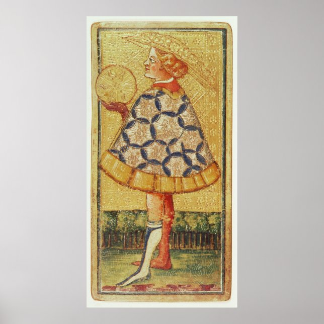 Póster La página de las monedas, de un paquete de tarjeta (Frente)