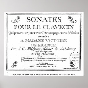 Póster La página de título para 'Sonates vierte a le