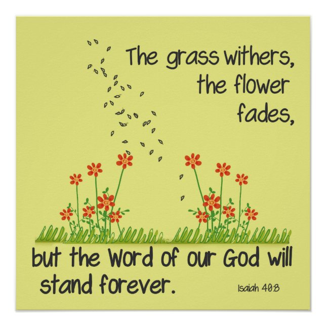 Póster La palabra de nuestro Dios permanecerá para siempr (Anverso)