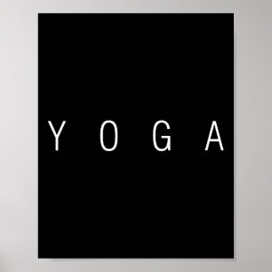 Póster La Palabra Yoga Un Diseño Mínimo Elegante Que Dice