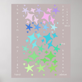 Póster La palma de mi mano derecha extendió los cielos 