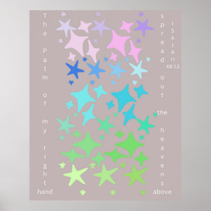 Póster La palma de mi mano derecha se extendió por el cie