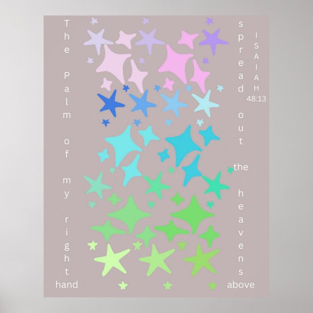 Póster La palma de mi mano derecha se extendió por el cie (Frente)