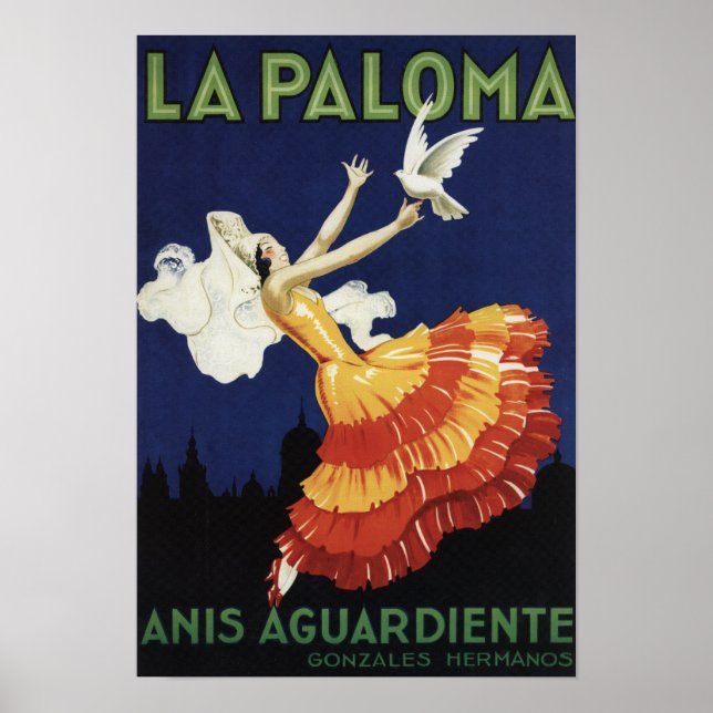 Póster La Paloma - Anis Aguardiente Promotional (Frente)