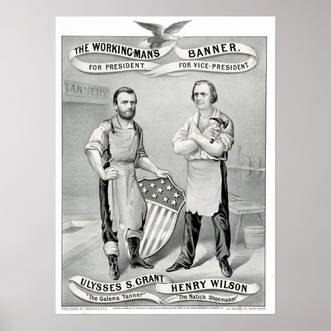 Póster La pancarta del trabajador - Por el presidente (Frente)