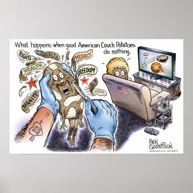 Póster La papa de sofá americano (Frente)