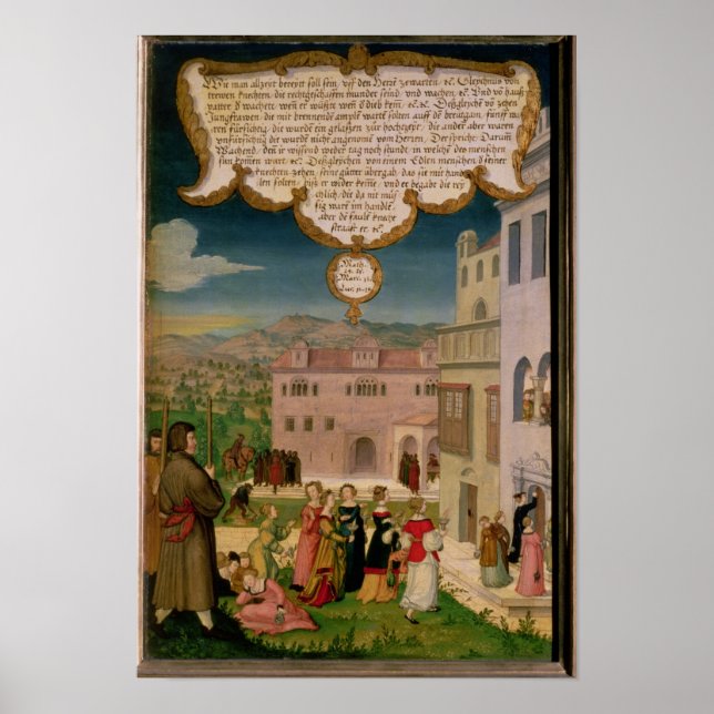 Póster La parábola de las vírgenes sabias y tontas (Frente)