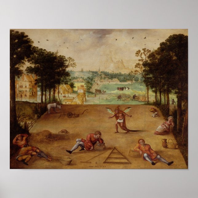 Póster La parábola del trigo y las bazas, 1540 (Frente)