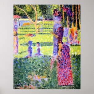 Póster La pareja de Georges Seurat, el populismo vintage