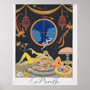 Póster La Paresse, 1924 (impresión del pochoir)