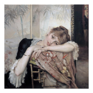 Póster La parisina de Albert Edelfelt 1883