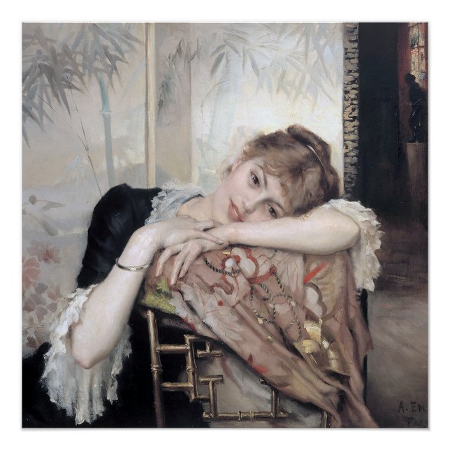 Póster La parisina de Albert Edelfelt 1883 (Anverso)