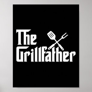 Póster La parrilla padre parrilla Bbq y ahumador Rbecue C