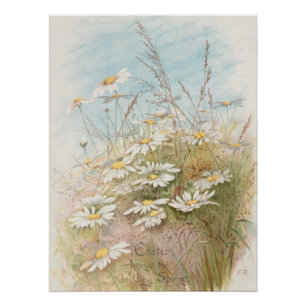 Póster "La Pascua trae la primavera floreciendo" 