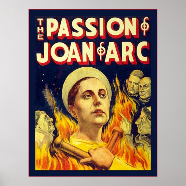 Póster La pasión de Juana de Arco ~ Poster de cine de épo (Frente)