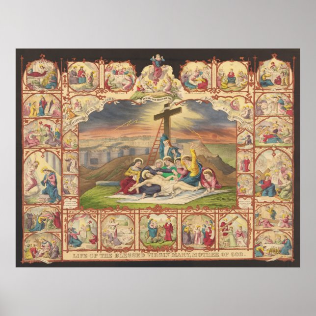 Póster La pasión y la vida de nuestro Collage de Jesucris (Frente)
