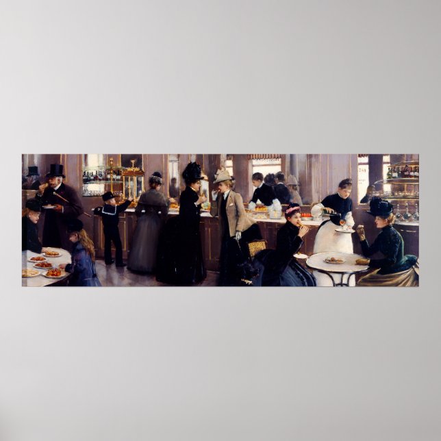 Póster La pastelería Gloppe en los Campos Elíseos (Frente)