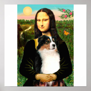 Póster La pastor australiano de Mona Lisa (Tri)
