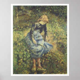 Póster La pastora, Camille Pissarro 1881