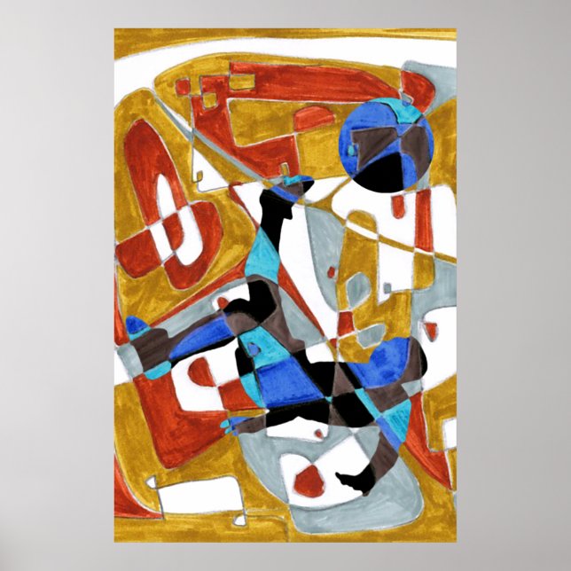 Póster La patada de bicicleta Poster de Soccer Art Futebo (Frente)