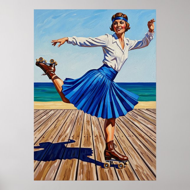 Póster LA PATINEUSE À ROULETTES (Patinaje Roller) (Frente)