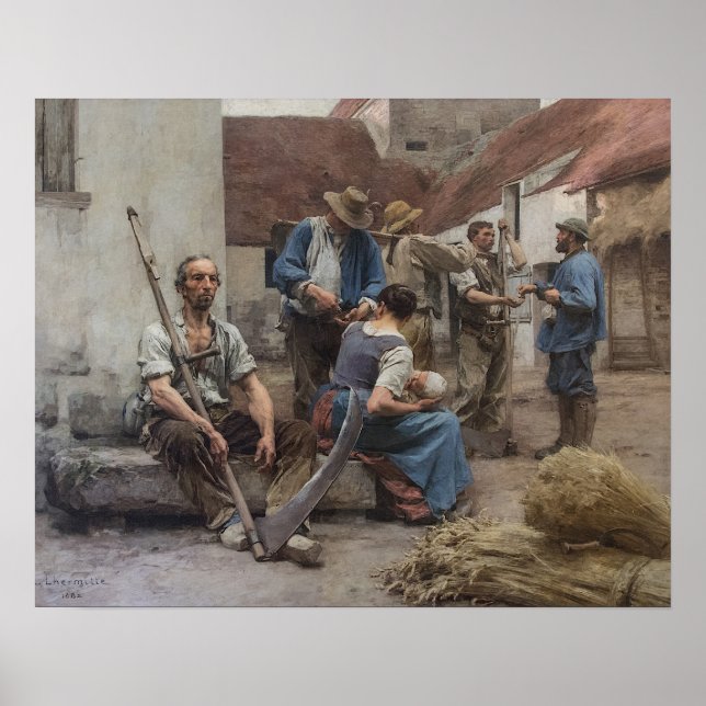 Póster La Paye des Moissonneurs – Lhermitte, 1882 (Frente)