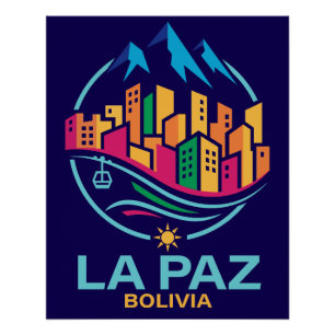 Póster La Paz Bolivia Sudamérica
