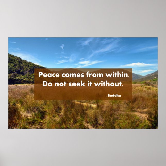 Póster La paz viene desde adentro (Frente)