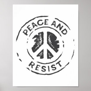 Póster La Paz Y La Resistencia A Los Camisas - Protesta P