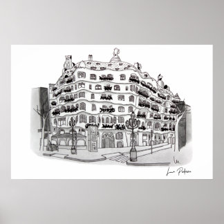 Póster La Pedrera - Casa Milá (Barcelona