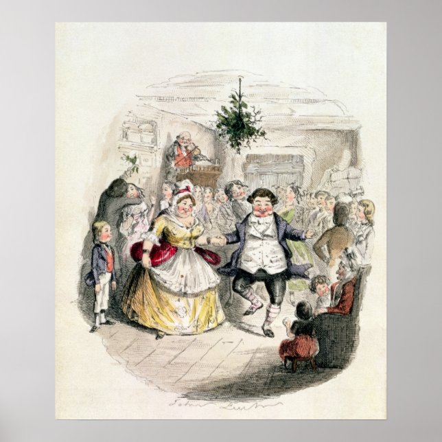 Póster La pelota del Sr. Fezziwig, de 'A Navidades Carol' (Frente)