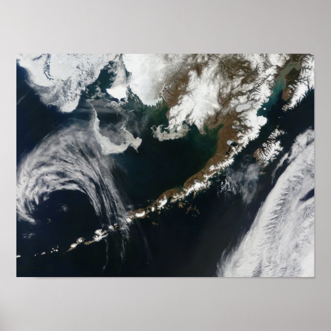 Póster La península de Alaska y las islas Aleutianas (Frente)