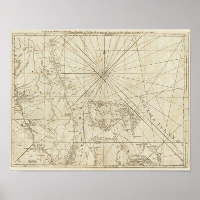 Póster La península y el Golfo de Florida (Frente)