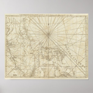 Póster La península y el golfo de la Florida