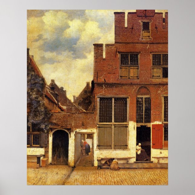 Póster La pequeña calle de Johannes Vermeer (Frente)