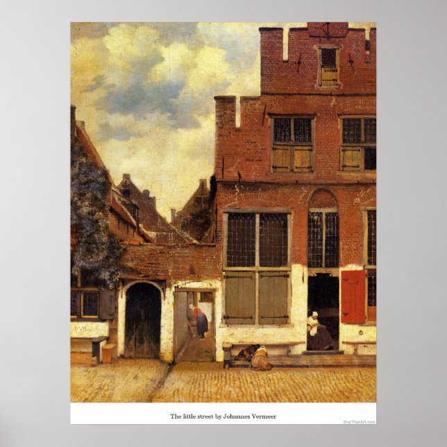 Póster La pequeña calle de Johannes Vermeer (Frente)