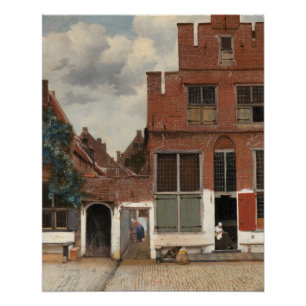 Póster La pequeña calle Johannes Vermeer Glossy
