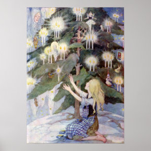 Póster La pequeña Chica del partido, por Anne Anderson