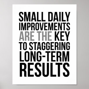 Póster La Pequeña Mejora Diaria Es La Clave