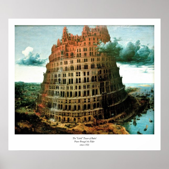 Póster La "pequeña" torre de Babel de Pieter Bruegel (Frente)