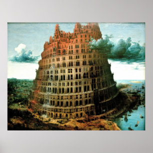 Póster La "pequeña" torre de Babel de Pieter Bruegel