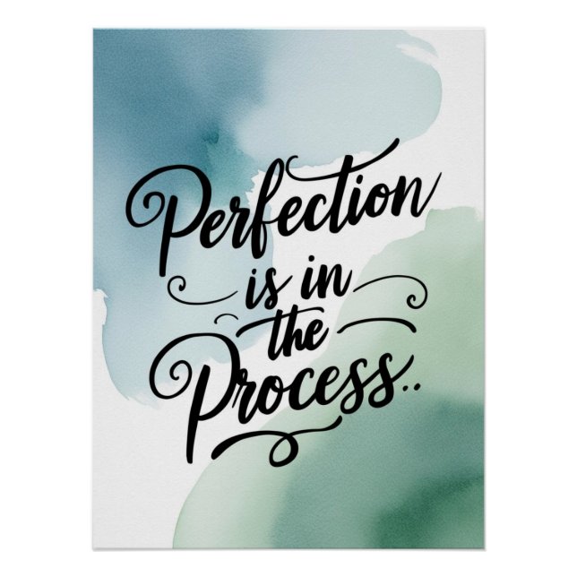 Póster La perfección está en el proceso (Anverso)