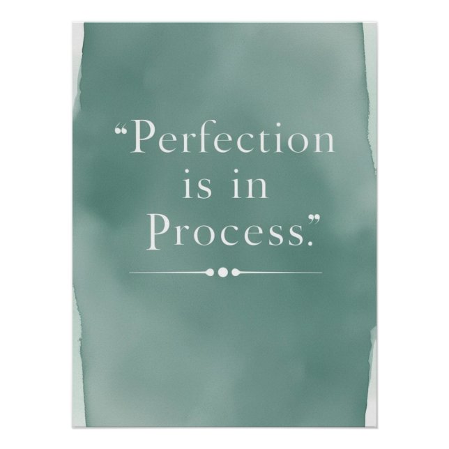 Póster La perfección está en el proceso (Anverso)