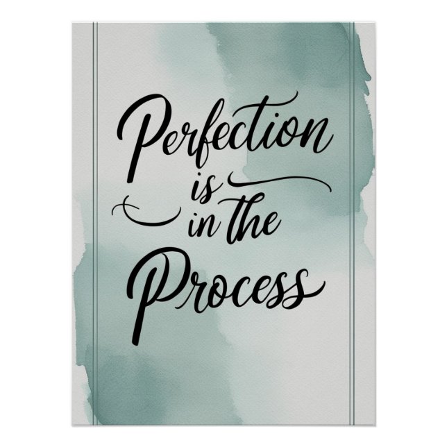 Póster La Perfección Está En Proceso (Anverso)