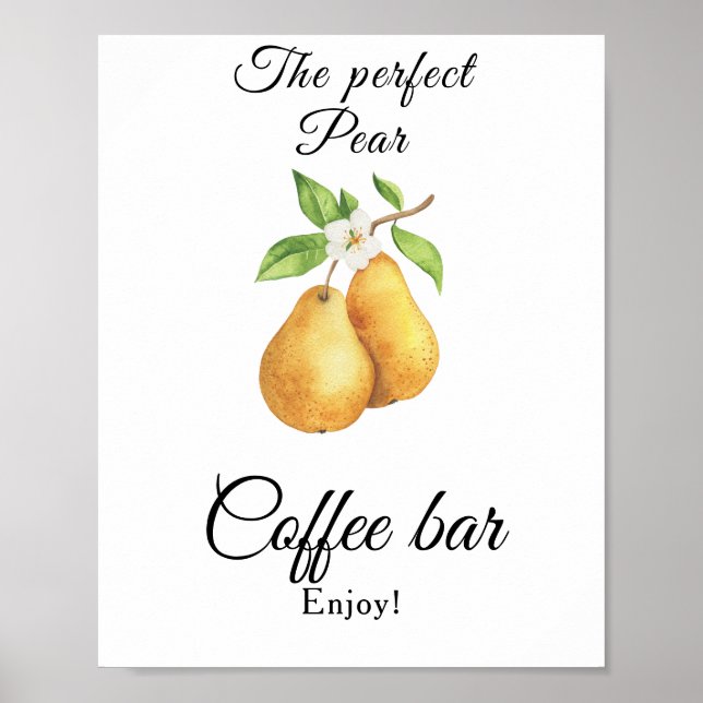 Póster La perla perfecta ducha nupcial Café bar (Frente)