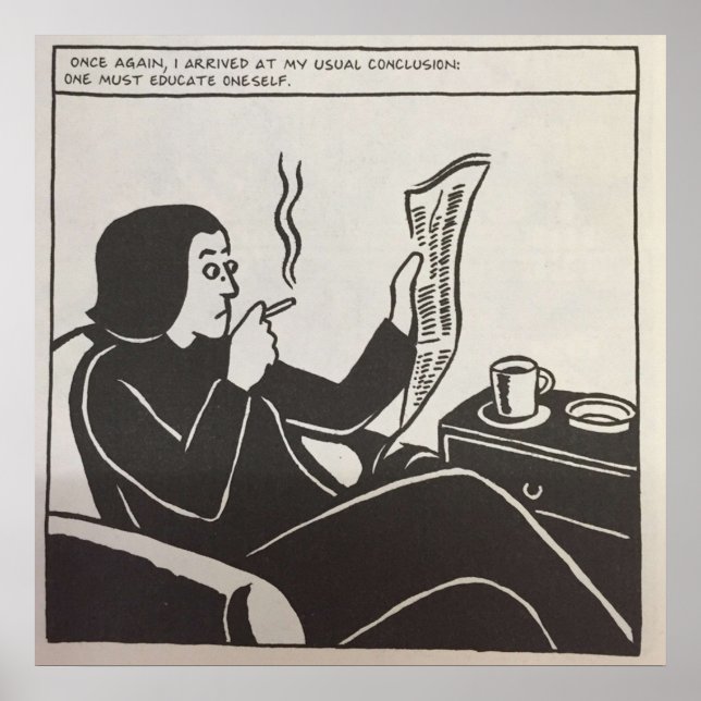 Póster La Persépolis educarse a sí misma (Frente)